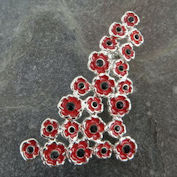 Falling Poppy Brooch
