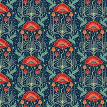Art Nouveau Red Poppy